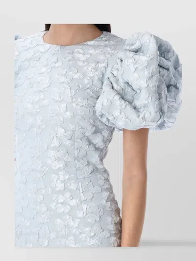 Rotate Birger Christensen Rotate 'puffy' Light Blue Polyester Blend Dress Women