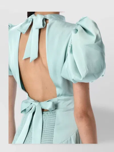 Rotate Birger Christensen Rotate Satin Puff Midi Dress