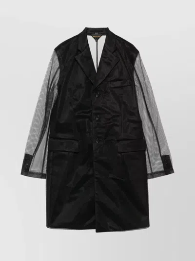 Comme Des Garçons Longline Sheer Sleeves Coat