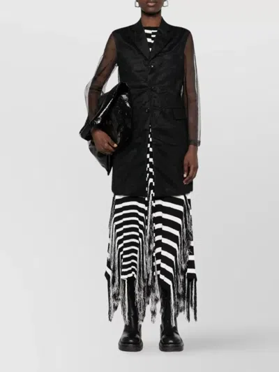 Comme Des Garçons Longline Sheer Sleeves Coat