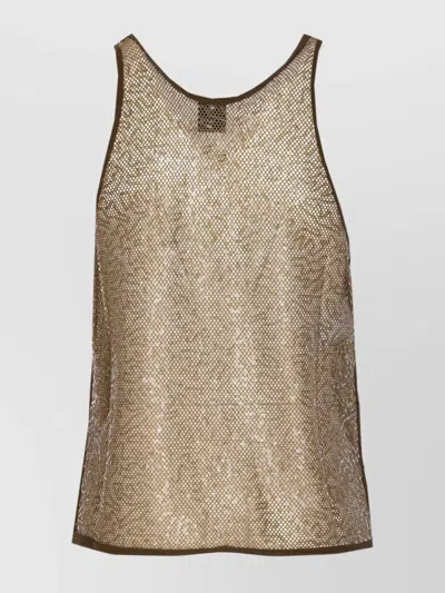 Pinko Crewneck Sleeveless Sequin Embellished Top