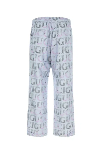 Gucci Polyester Pant With All-over Print And Elastic Waistband In Multicolor
