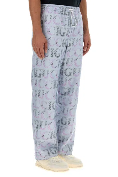 Gucci Polyester Pant With All-over Print And Elastic Waistband In Multicolor