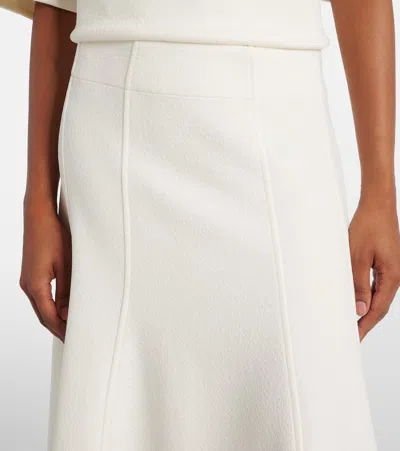 Jil Sander Flared A-line Midi Skirt In Weiss