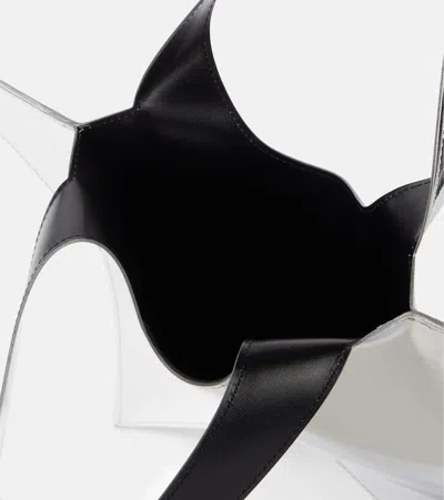 Coperni Mini Star-shaped Tote Bag With Mirror-effect Finish In Silver