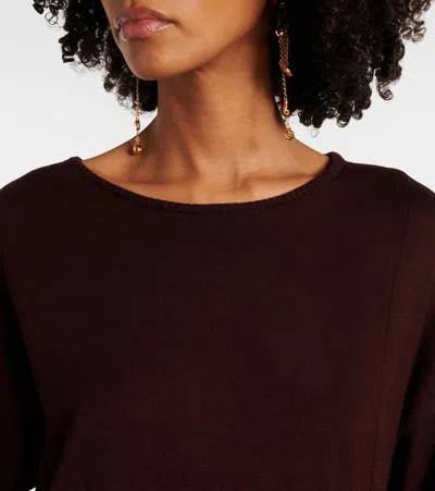 Lemaire Pulloverkleid Aus Einem Wollgemisch In Burgund