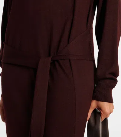 Lemaire Pulloverkleid Aus Einem Wollgemisch In Burgund