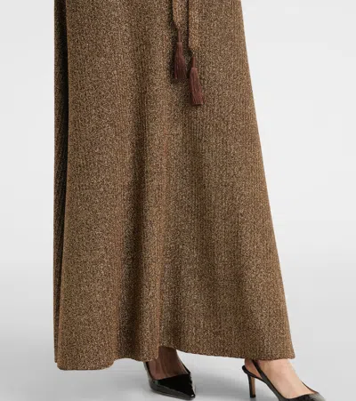 Tom Ford Embellished Metallic Jersey Maxi Dress In Gold