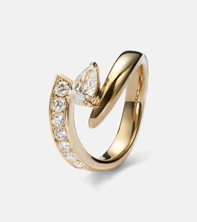 Bucherer Fine Jewellery Inner Fire 18kt Gold Ring With Diamonds In Gold