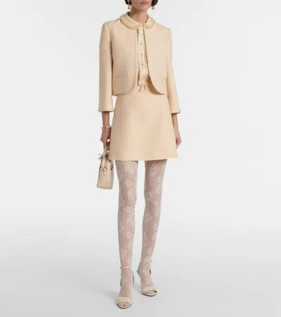 Valentino Garavani Cream Crepe Couture Blazer In Neutral