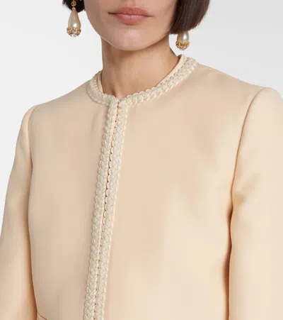 Valentino Garavani Cream Crepe Couture Blazer In Neutral