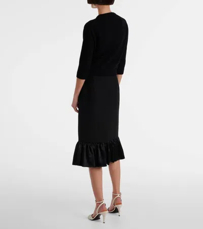 Valentino Cardigan In Lana Nera Donna In Black