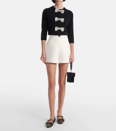 Valentino Cardigan In Lana Nera Donna In Black