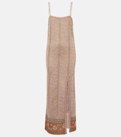 Valentino Jacquard Lamé Maxi Dress In Multicoloured