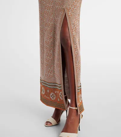 Valentino Jacquard Lamé Maxi Dress In Multicoloured