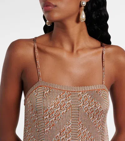 Valentino Jacquard Lamé Maxi Dress In Multicoloured