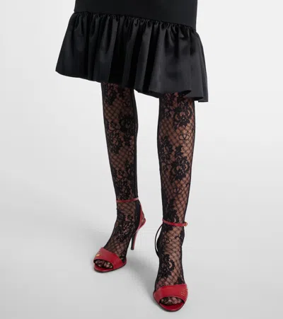 Valentino Lace Tights In Black