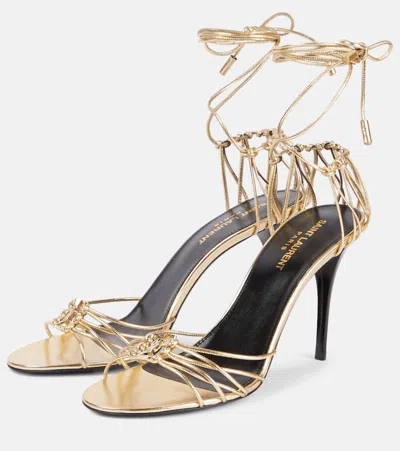 Saint Laurent Babylone Sandals In Gold