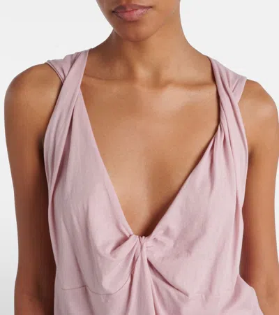 Dries Van Noten Jersey Top In Pink