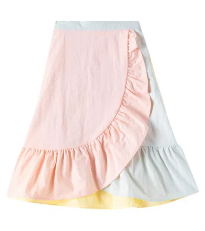 Tinycottons Colorblocked Wrap Skirt In Multicoloured