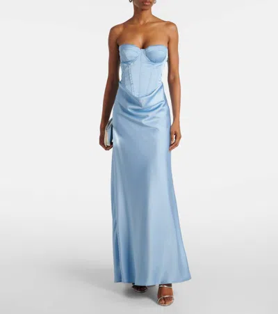 Rotate Birger Christensen Bridal Corset Gown In Blue