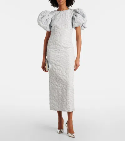 Rotate Birger Christensen Rotate 'puffy' Light Blue Polyester Blend Dress Women In Blue