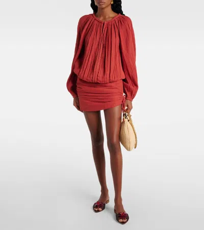 Malone Souliers Crystal Flower Raffia Leather Mule Sandals In Brown