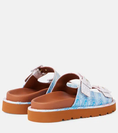 Missoni Clea Wave Lamé Sandals In Multi