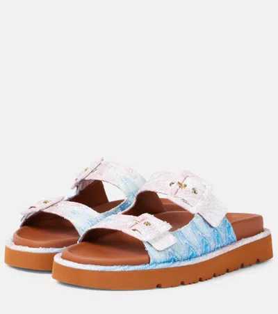 Missoni Clea Wave Lamé Sandals In Multi