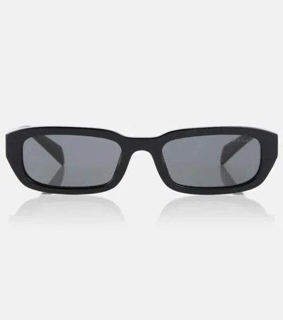 Prada Rectangular Sunglasses In Black