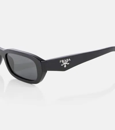 Prada Rectangular Sunglasses In Black