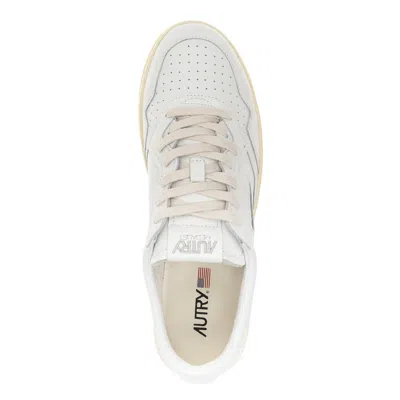 Autry Smooth Leather Low-top Sneakers With Perforated Detailing In White
