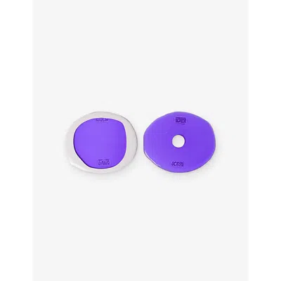Corsi Design Table Mates Resin Coasters Set Of 2 In Purple And Matt Ivory
