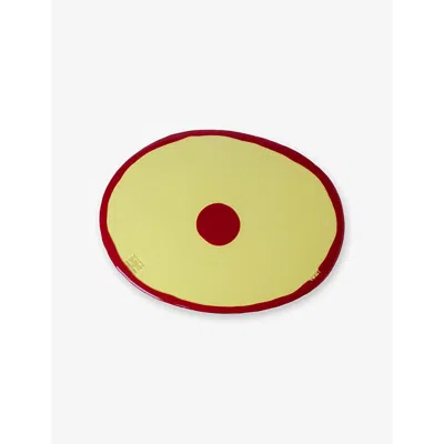 Corsi Design Table Mates Resin Placemat 50cm In Yellow And Matt Cherry
