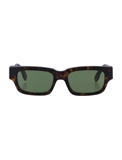 Retrosuperfuture Roma Rectangular Tortoiseshell Sunglasses In Green