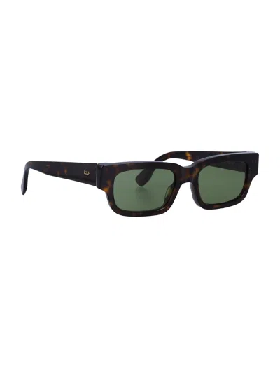 Retrosuperfuture Roma Rectangular Tortoiseshell Sunglasses In Green