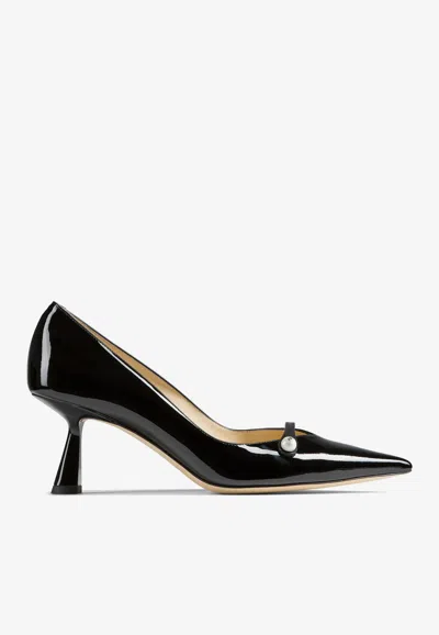 Jimmy Choo Rosalia 65 Patent Leather Pumps In Black