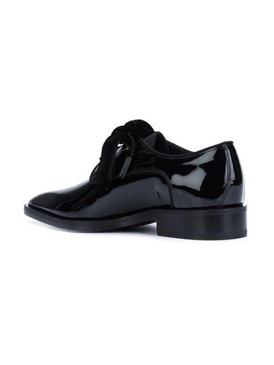 Shop Lanvin Eyelet Derby Shoes - Black