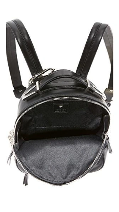 Shop Versace Backpack In Black/silver