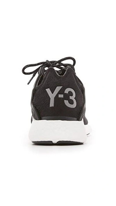 Shop Y-3 Yohji Runner Trainers In Core Black/reflective/ftw Whit