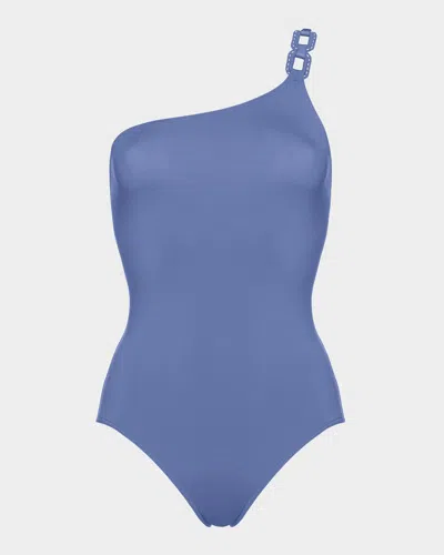 Eres Plaisance Asymmetric One-piece Swimsuit In Sirene