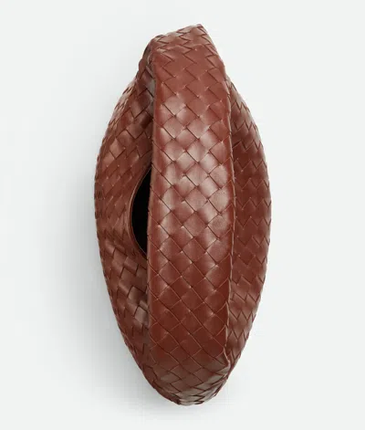 Bottega Veneta Shoulder Bag With Intrecciato Craftsmanship In Calf Leather. In Sapele
