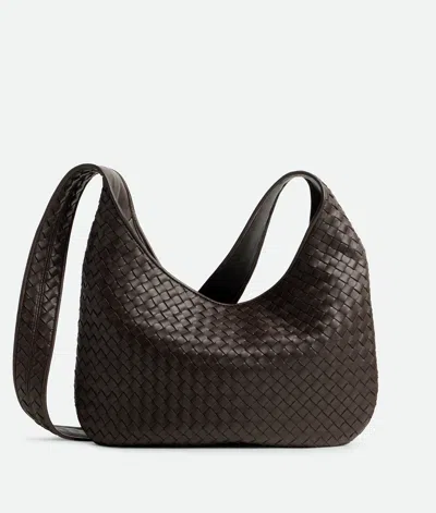 Bottega Veneta Brown Veneto Crossbody Bag In Black