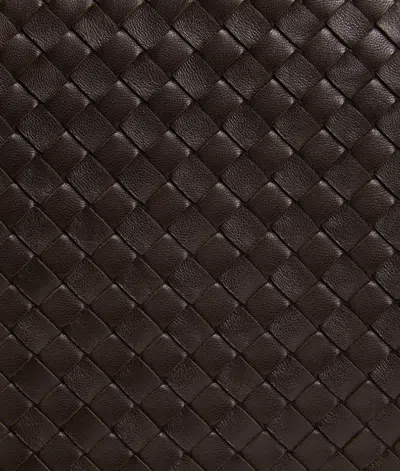Bottega Veneta Brown Veneto Crossbody Bag In Black