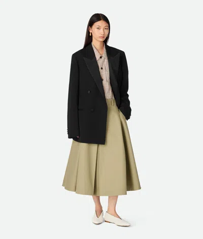 Bottega Veneta Mini Lido Intrecciato Leather Ballerina Flats In White