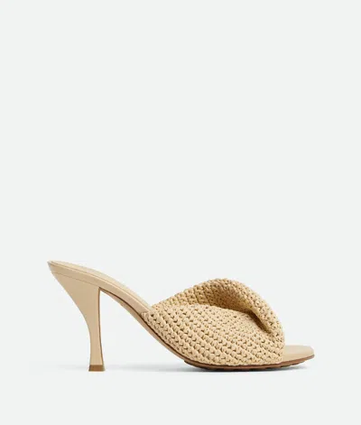 Bottega Veneta Blink Crocheted Raffia Mules In Natural