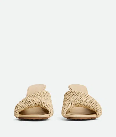 Bottega Veneta Blink Crocheted Raffia Mules In Natural