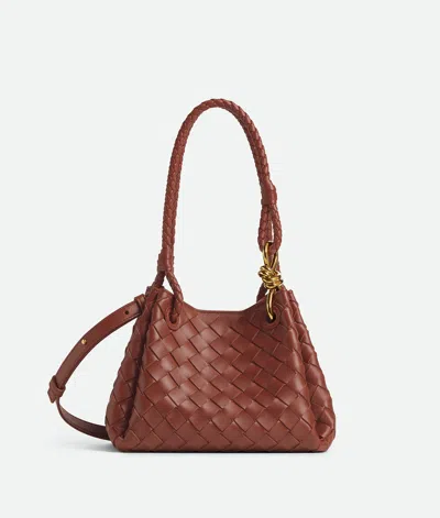 Bottega Veneta Parachute Small Intrecciato Leather Tote Bag In Sapele