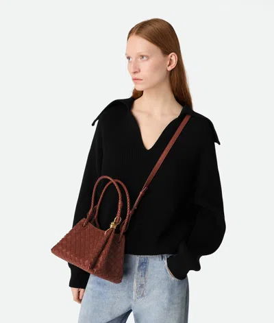 Bottega Veneta Parachute Small Intrecciato Leather Tote Bag In Sapele