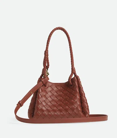 Bottega Veneta Parachute Small Intrecciato Leather Tote Bag In Sapele